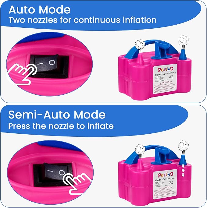 PCFING Balloon Pump Electric, Portable Balloons Inflator Blower Machine - Image 5