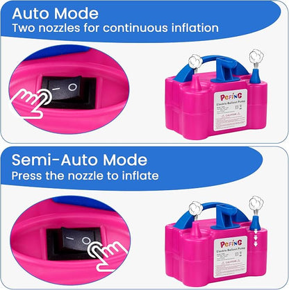 PCFING Balloon Pump Electric, Portable Balloons Inflator Blower Machine - Image 5