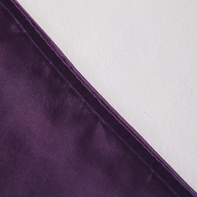 NTBAY Satin Body Pillowcase for Hair and Skin, Luxurious and Silky Pillow case with Envelope Closure, 20x54 Inches, Eggplant Purple