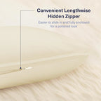 Kickoff Viscose Bamboo Pillowcase, King, Set of 2, 100% Organic Hidden Zippered Viscose Bamboo Pillow Case King Size, Cooling Pillow Cover for Hot Sleepers (20"x40", Buttercream)