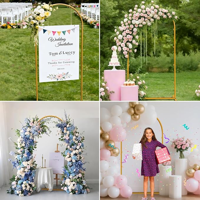 6 FT Wedding Arch Frame Backdrop Stand - Image 8