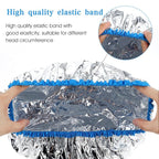 2 Pcs Aluminum Foil Deep Conditioning Hair Cap Reusable Heat Cap For Deep Conditioning Thickened Hair Cap for Oil Treatment Heated Shower Cap Processing Caps for Hair Dye Cap for Home and Salon Use