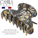 Camila Paris CP3058 French Hair Clip for Women, Onyx, for Thick Long Curly Wavy Hair, Jaw Clip, Strong Hold No Slip Grip, Made in France