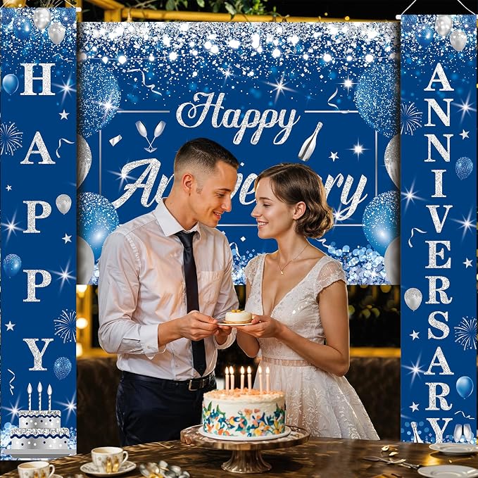 Blue Happy Anniversary Decorations - Image 6