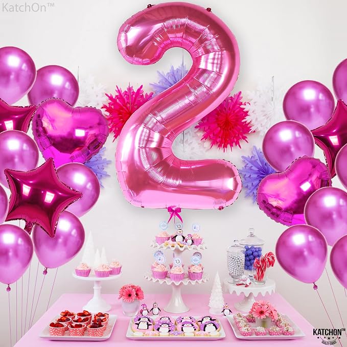KatchOn, Hot Pink Number 2 Balloon - Image 8