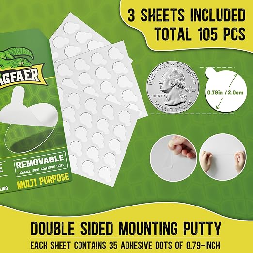 105Pcs Double Sided Adhesive Dots, 0.79" Clear Removable Sticky Adhesive - Image 2