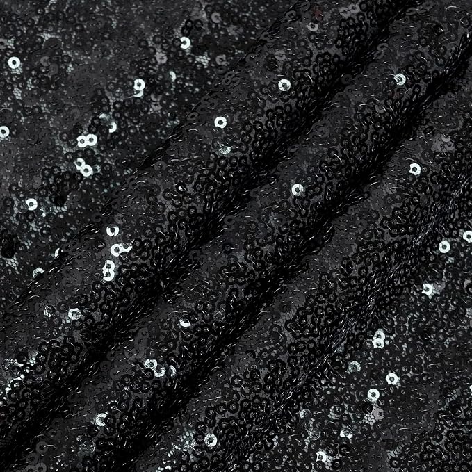 Eternal Beauty Black 3mm Sequin Backdrop 7x7 Ft - Image 9