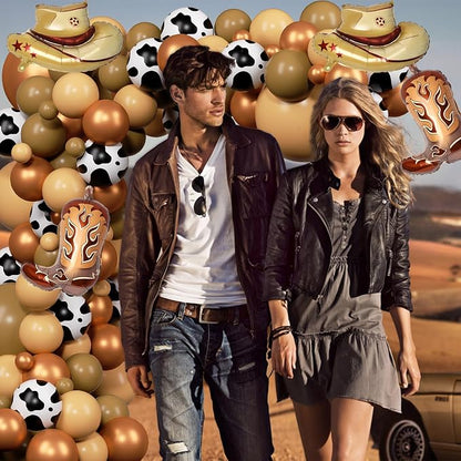 YQUQWN Western Cowboy Balloon Arch Kit Western Cowboy Party Decorations Cow - Image 5