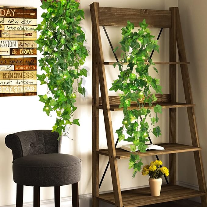 RECUTMS Fake Hanging Ivy Vines Plants - Image 3