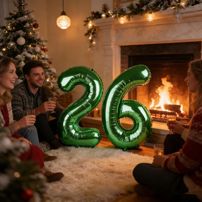 Number 26 Balloons 40 Inch for 26 62 Birthday Party Decorations, Dark Green | - Image 3