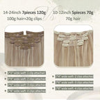 Ve Sunny Clip in Extensions Human Hair Double Weft Hair Extensions Blonde Highlight for Women Warm Color Clip in Hair Extensions Real Human Hair Full Head 120g 20inch