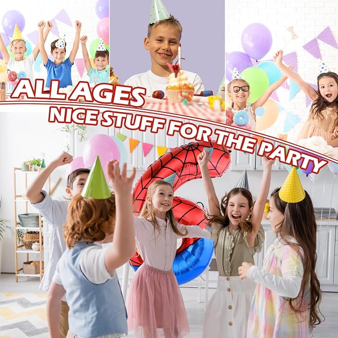 40 Inch Vibrant Spider-Themed Number Foil Balloons - Image 5