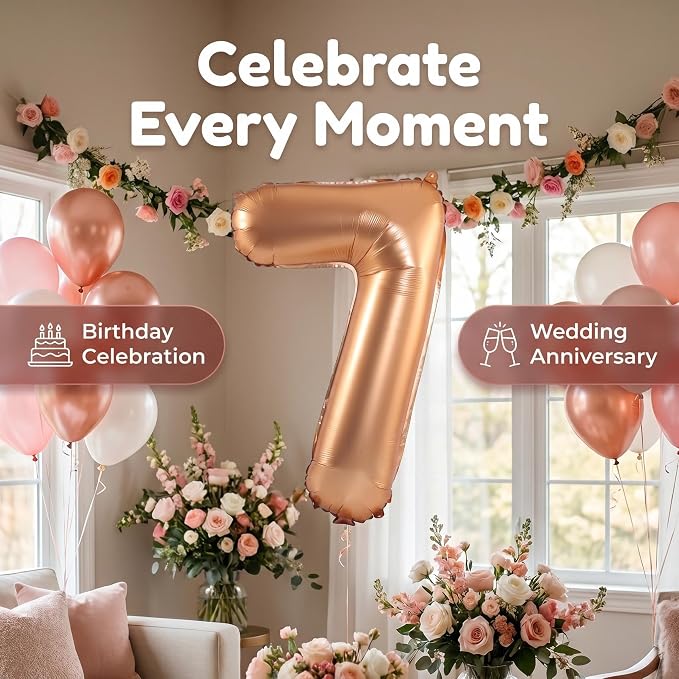 YPSelected 32 Inch Large Foil Helium Number Balloon Birthday Wedding Party 0-9 - Image 6