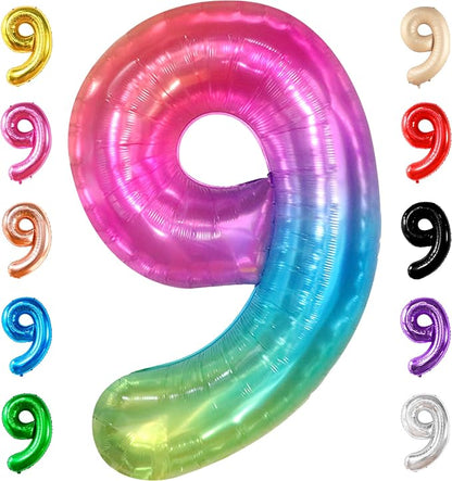 KatchOn, Rainbow Number 9 Balloon by KatchOn