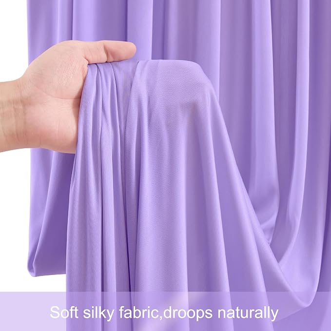 4 Panels Lavender Backdrop Curtains - Image 7