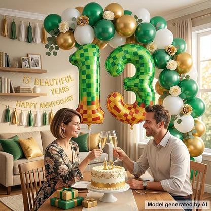 40 Inch Pixel Foil Number 13 Balloon - Image 6
