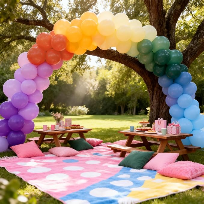 Boho Rainbow Balloon, Colorful Balloons Retro Dusty Baby Orange Blue Dark Light - Image 9