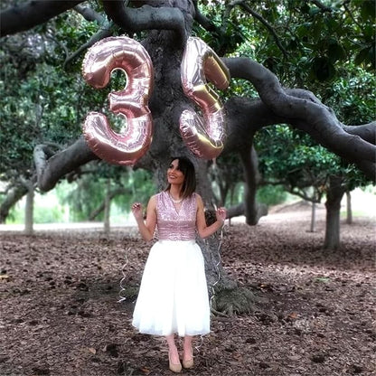 Rose Gold 50th Birthday Balloons - Image 6
