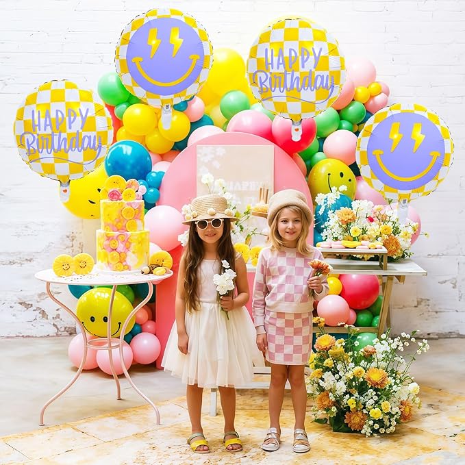 18 Inch Smile Face Birthday Foil Balloons - Image 4