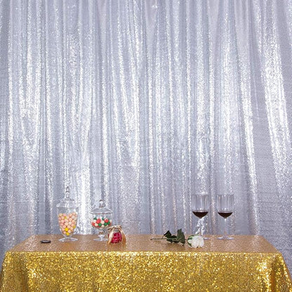 SquarePie 4x8ft Silver Sequin Backdrop, High Density Non-Transparent Glitter - Image 9