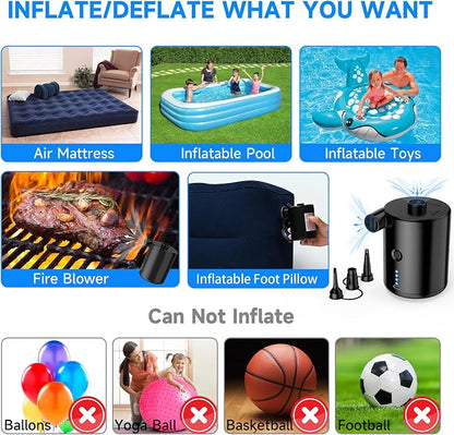 Air Pump for Air Mattress, Air Mattress Pump for Inflatables, Quick Fill - Image 7