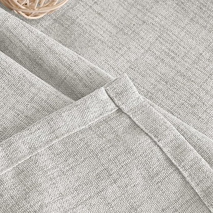 YoungsTex Light Grey Linen Curtains 45 Inch Length - Image 7