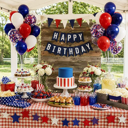 60pcs Red White and Blue Balloons 12inch - Image 7