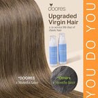 DOORES Clip in Hair Extensions, Light Ash Brown 150g 9pcs 24 Inch, Hair Extensions for Women Remy Natural Clip in Thick Silky Straight Weft
