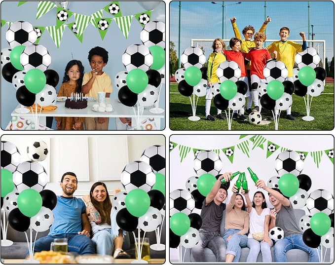 4 Sets Soccer Party Balloons Stand Kit - Image 7