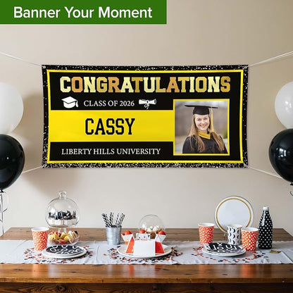 Graduation Banner, Custom Class of 2026 Image Graduation Banner Backdrop - Image 3