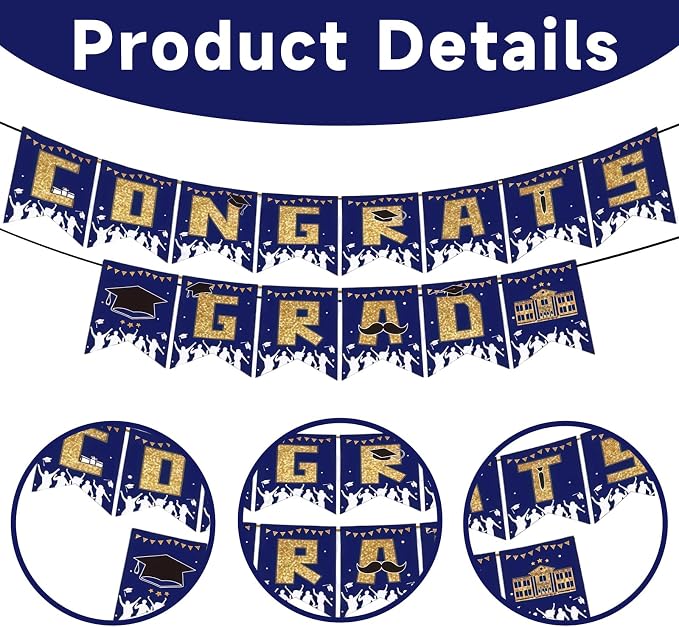 Congrats Grad Banners, Congratulations Grad Banner, Graduation Decorations - Image 3