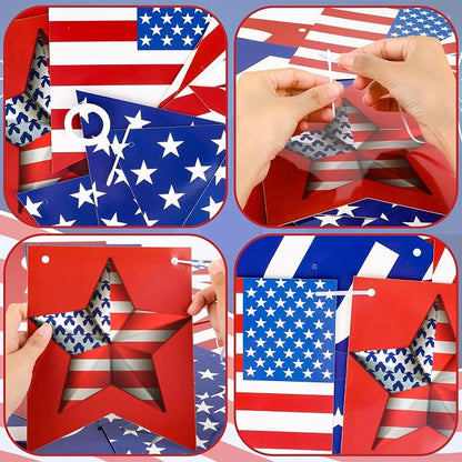 USA Banner 4th of July Patriotic Banner Red Blue Star and Stripes American - Image 3