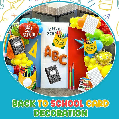 8 Pcs Back to Party Paper Cards Sets 13.8 Inch Colorful Stationery Design Cards - Image 6