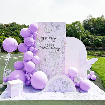 200 Pieces Pastel Purple Balloon Arch Kit Light Purple Balloons Lilac Balloon - Image 4