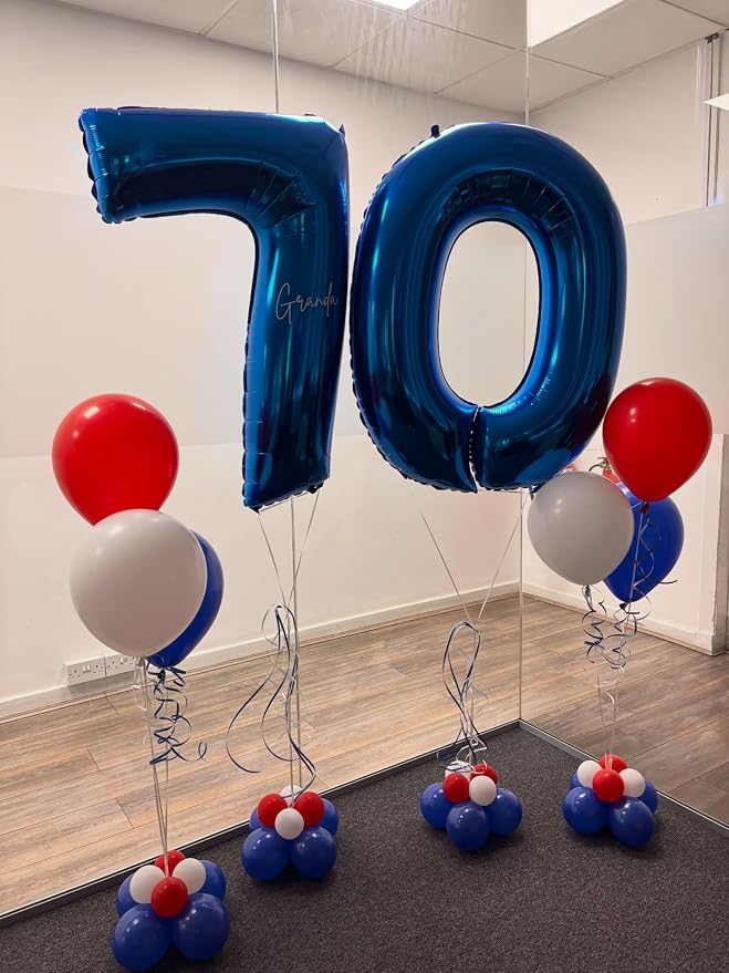 Red White and Blue Latex Balloons 50pcs 12 Inches | - Image 5