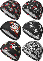 SATINIOR 6 Pcs Cooling Skull Cap Helmet Liner Sweat Wicking Cap Hard Hat Liner Bandana for Men Women Sports Cycling Running