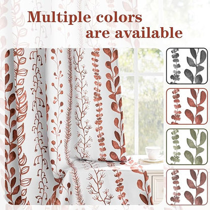Boho Terracotta Blackout Curtains 72 Inches Long 2 Panels - Image 3
