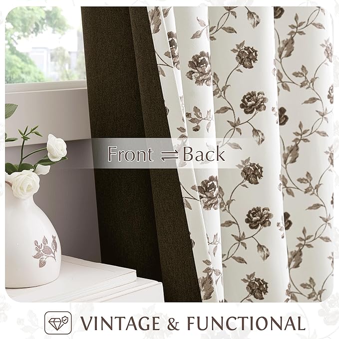 Beauoop Floral 100% Blackout Curtains - Image 4