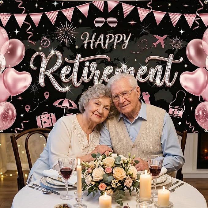 Happy Retirement Backdrop for Women - Image 2
