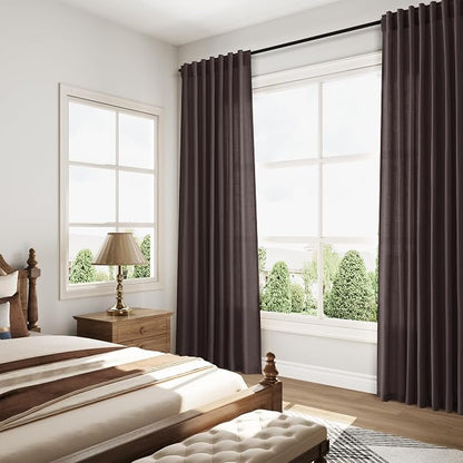 Cocoa Coffee Curtains 63 Inches Long 2 Panel Sets - Image 8