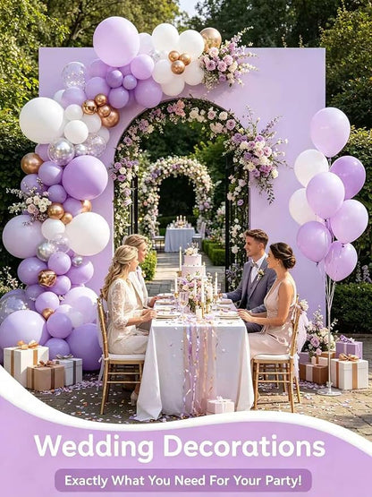 Lavender Balloons 125 pcs Different Sizes of 18 12 10 5 Inch Light Pastel - Image 9