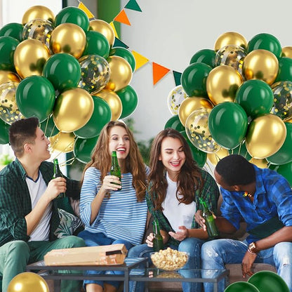 BAUANOOY Green and Gold Balloons - Image 4