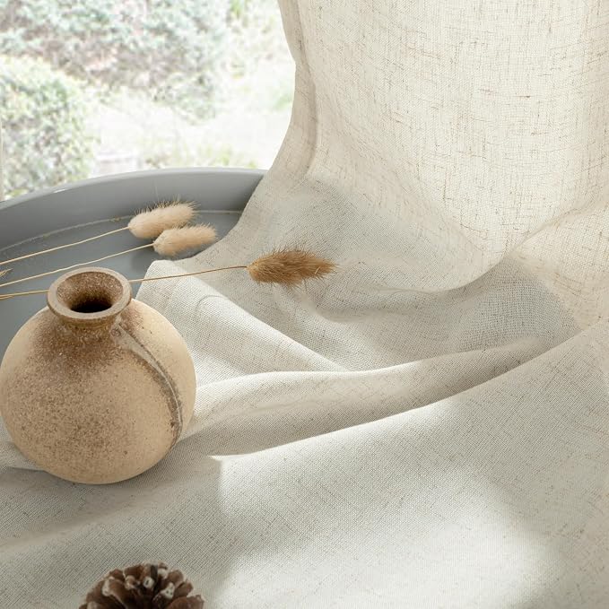 YoungsTex Short Linen Curtains 45 Inches Length - Image 5