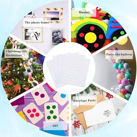 JANYUN 280 Pcs Small Sticky Dots Stickers Round Putty Clear Sticky Tack | - Image 7