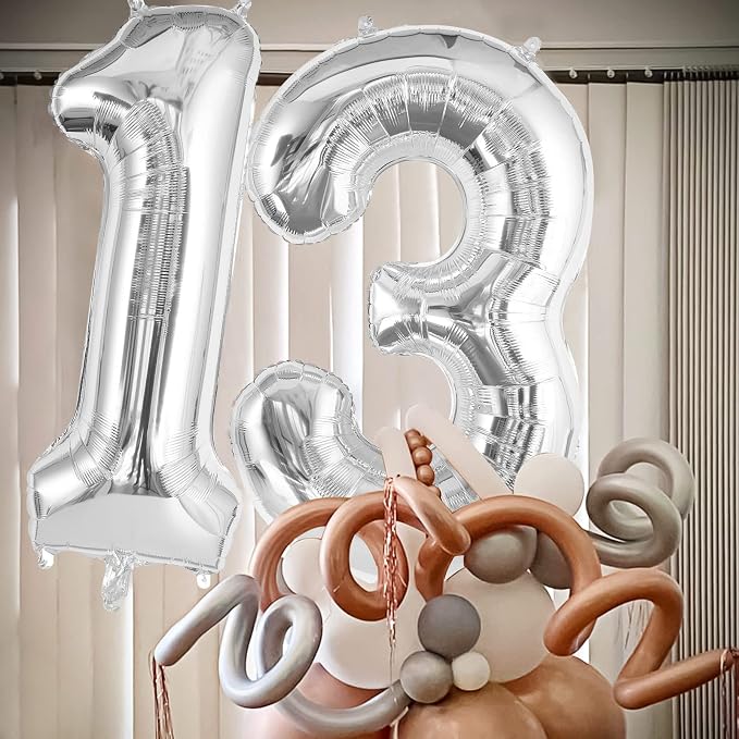 13 Balloon Numbers, Large 13 or 31 Foil Balloons, Big Number Balloon 40 Inch - Image 4