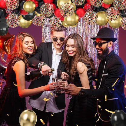 Lukiituke Red Black and Gold Balloon Arch Kit, Movie Night, New Year, Casino - Image 8