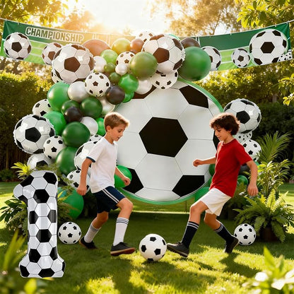 40 Inch Soccer Number 1 Foil Balloon, Soccer Birthday Party Decorations | - Image 4