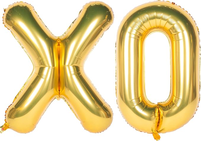 Gold Letter Balloons 40 Inch Giant Jumbo Helium Foil Mylar Balloons XO | by Exquisitehighqualitypartydecorationstomeetyoureveryneed%EF%BC%81