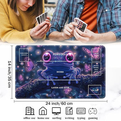 for TCG Playmat with Zones, Non-Slip Rubber Bottom Trading Card Game Mat with - Image 2