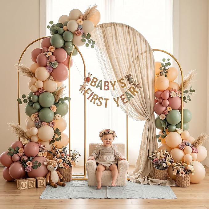 Metal Arch Backdrop Stand 3 Set, Party Decor - Image 5